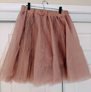 Pink tulle skirt